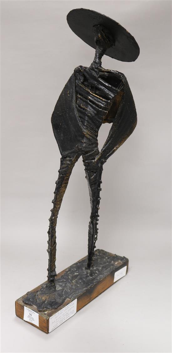 Brian Burgess. A carbon fibre sculpture titled Mexican height 62cm